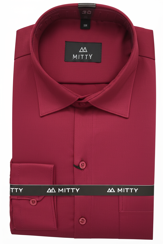 Mitty Burgundy Full Sleeve Shirt for Men