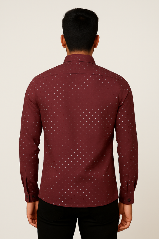 Mitty Polka Dot Full Sleeve Shirt for Men