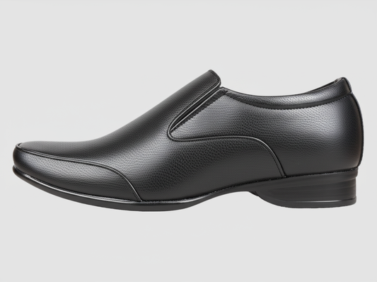 Mitty Black Slip-on PU Formal Shoes for Men 9103