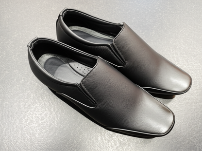Mitty Black Slip-on PU Formal Shoes for Men 9103