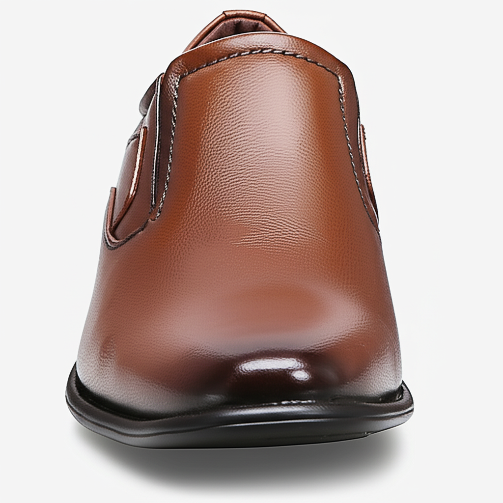 Mitty Brown Formal Slip-on PU Leather Shoes for Men 3302