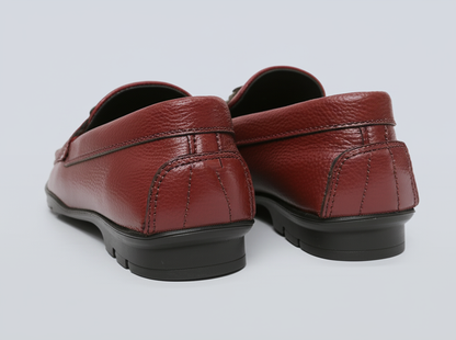 Mitty Cherry PU Leather Loafers for Men 9025
