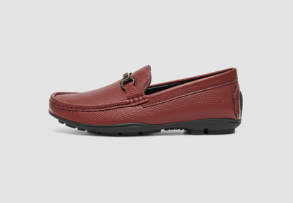 Mitty Cherry PU Leather Loafers for Men 9025