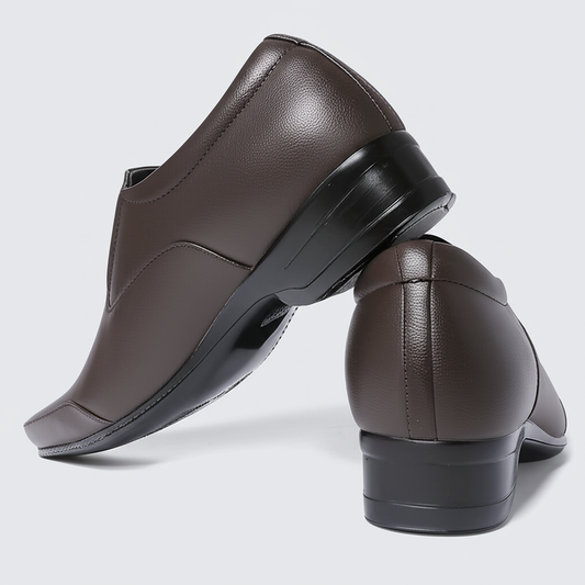 Mitty Dark Brown Slip-on Formal Shoes for Men 9103