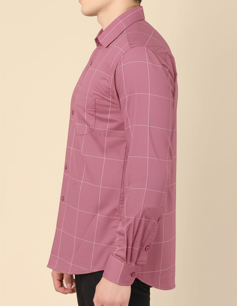 Mitty Dusty Rose Full Sleeve Shirt for Men