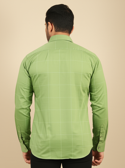 Mitty Olive Green Full Sleeve Shirt for Men