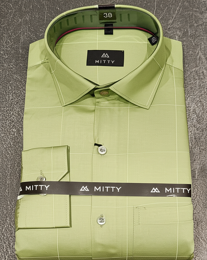 Mitty Olive Green Full Sleeve Shirt for Men