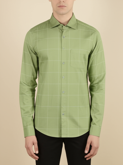 Mitty Olive Green Full Sleeve Shirt for Men