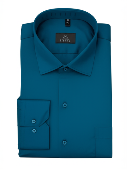 Mitty Teal Full Sleeve Shirt for Men