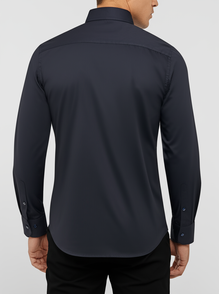 MITTY Black Cotton Full Sleeve Formal Shirt for Men